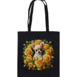 Flower Chihuahua 7 by Nina Queer | NQ - Organic Cotton Bag