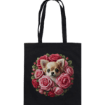 Flower Chihuahua 11 by Nina Queer | NQ - Organic Cotton Bag