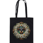 Rauhaardackel Flower 1 by Nina Queer | NQ - Organic Cotton Bag