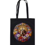 Rauhaardackel Flower 2 by Nina Queer | NQ - Organic Cotton Bag