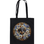 Rauhaardackel Flower 4 by Nina Queer | NQ - Organic Cotton Bag