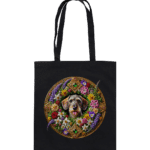 Rauhaardackel Flower 5 by Nina Queer | NQ - Organic Cotton Bag