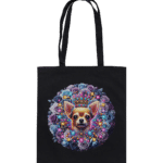 Flower Chihuahua 4 by Nina Queer | NQ - Organic Cotton Bag
