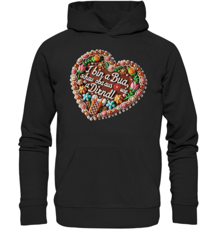 Lebkuchenherz 6 by Nina Queer | NQ - Organic Hoodie
