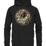 Rauhaardackel Flower 3 by Nina Queer | NQ - Organic Hoodie