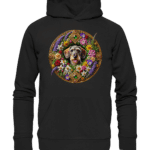 Rauhaardackel Flower 5 by Nina Queer | NQ - Organic Hoodie