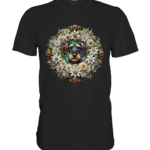 Rauhaardackel Flower 1 by Nina Queer | NQ - Premium Classic T-Shirt
