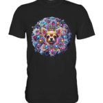 Flower Chihuahua 4 by Nina Queer | NQ - Premium Classic T-Shirt