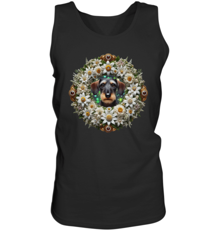 Rauhaardackel Flower 1 by Nina Queer | NQ - Relaxed Tank Top
