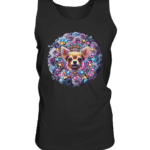 Flower Chihuahua 4 by Nina Queer | NQ - Relaxed Tank Top