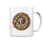 Rauhaardackel Flower 5 by Nina Queer | NQ - Tasse glossy