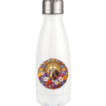 Rauhaardackel Flower 2 by Nina Queer | NQ - Thermoflasche 350ml