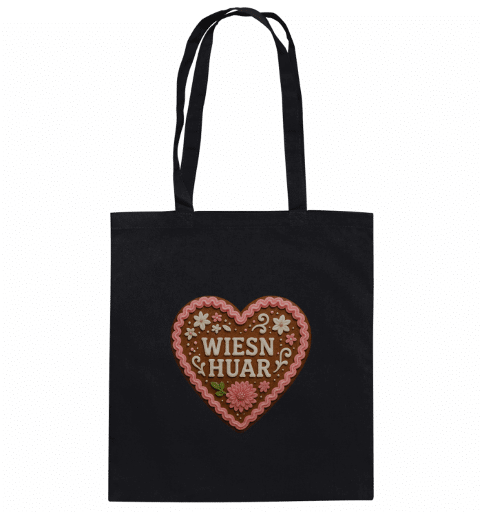 Herz Wiesn Huar - Organic Cotton Bag – Bild 1