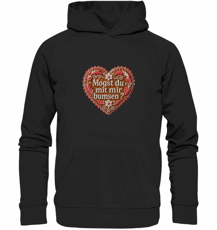 Herz Bumsen - Organic Hoodie – Bild 1