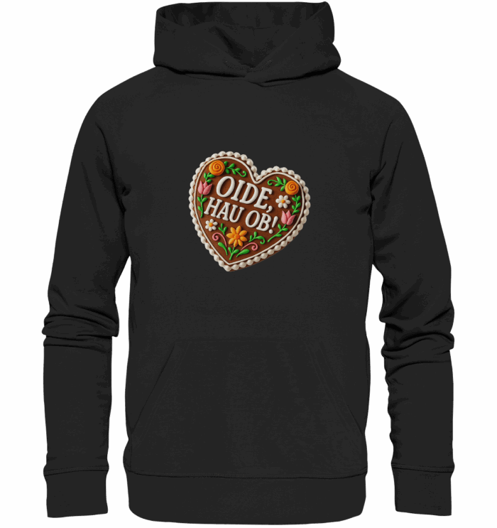 Herz Hau ob - Organic Hoodie – Bild 1