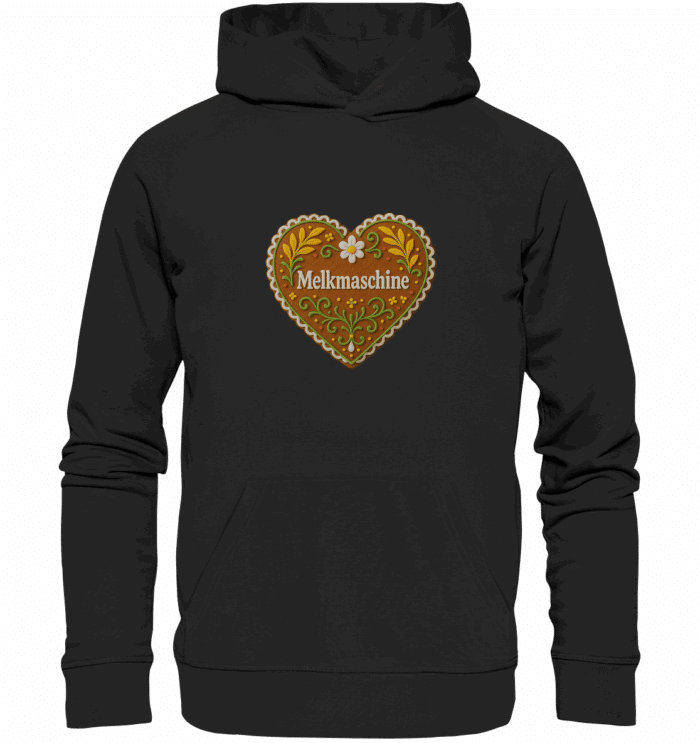 Herz Melkmaschine - Organic Hoodie – Bild 1