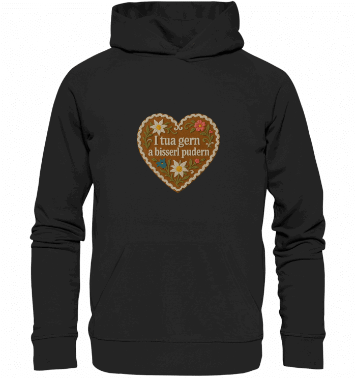 Herz Pudern - Organic Hoodie – Bild 1