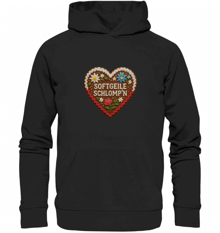 Herz Schlompn - Organic Hoodie – Bild 1