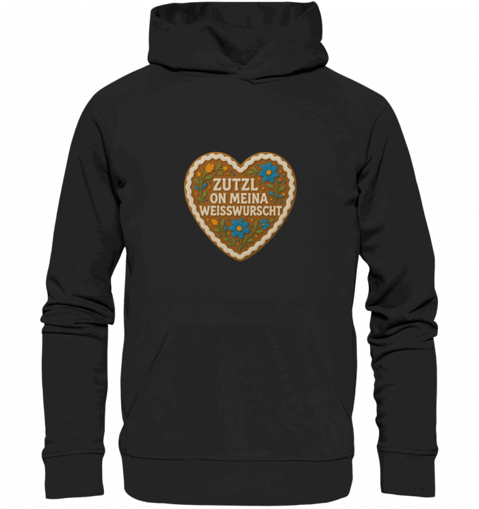 Herz Weisswurscht - Organic Hoodie – Bild 1
