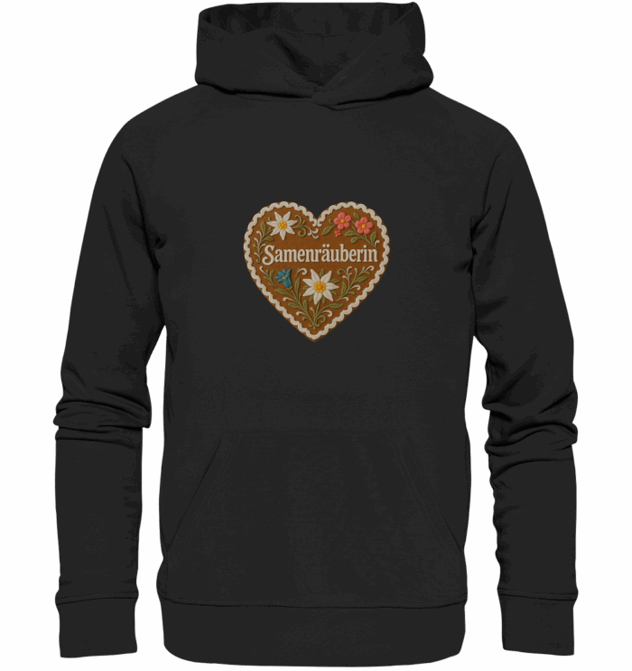 Herz Samenräuberin - Organic Hoodie – Bild 1