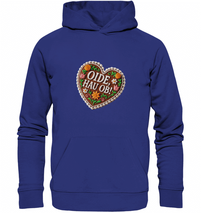 Herz Hau ob - Organic Hoodie – Bild 5