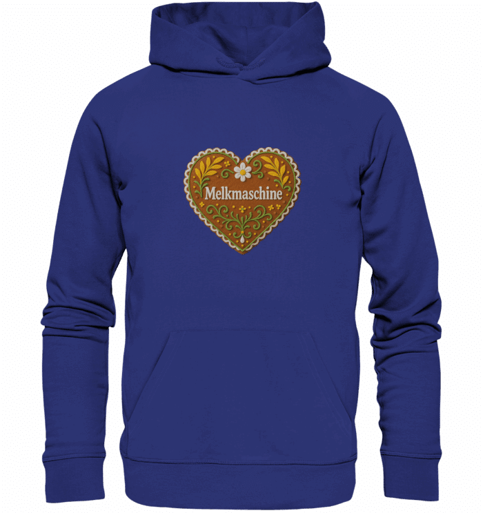 Herz Melkmaschine - Organic Hoodie – Bild 5