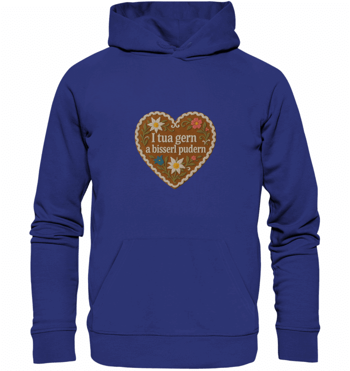 Herz Pudern - Organic Hoodie – Bild 5