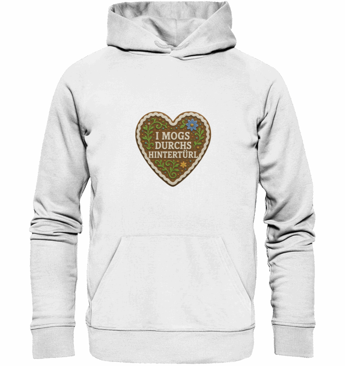 Herz Hintertürl - Organic Hoodie – Bild 3
