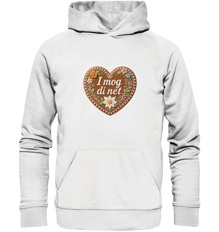 Herz i mog di net - Organic Hoodie – Bild 3