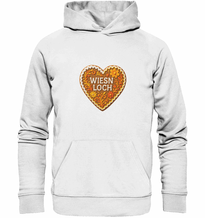 Herz Loch - Organic Hoodie – Bild 3