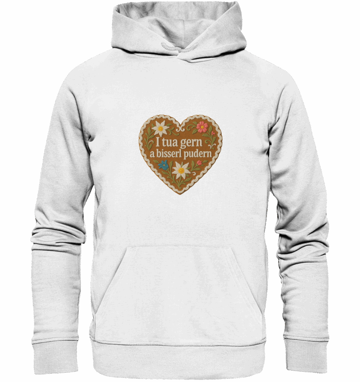 Herz Pudern - Organic Hoodie – Bild 3
