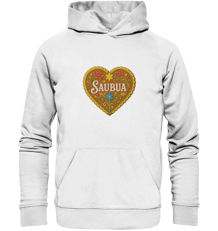 Herz Saubua - Organic Hoodie – Bild 3