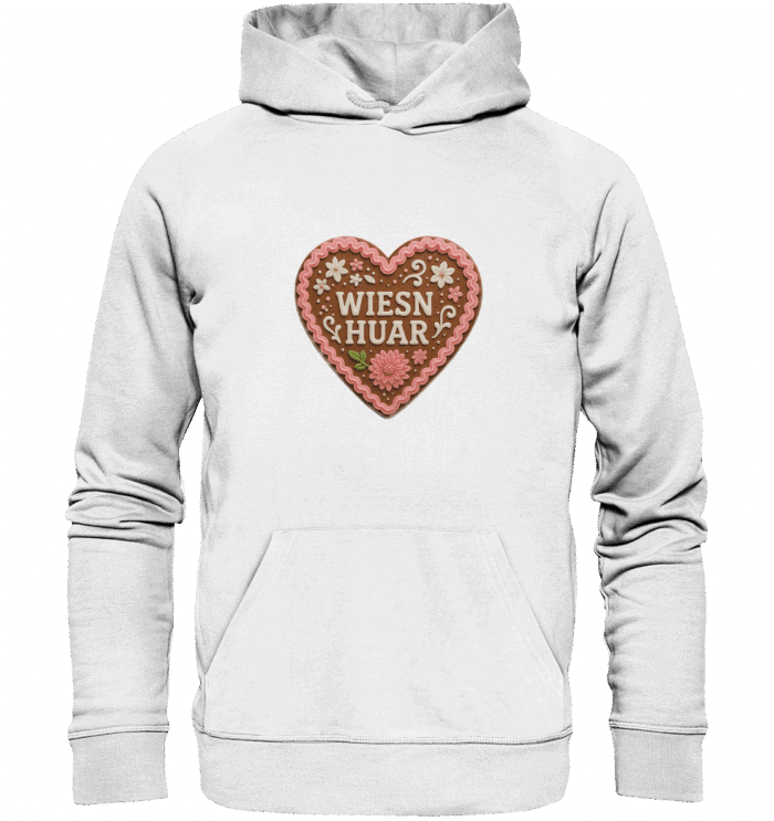 Herz Wiesn Huar - Organic Hoodie – Bild 3