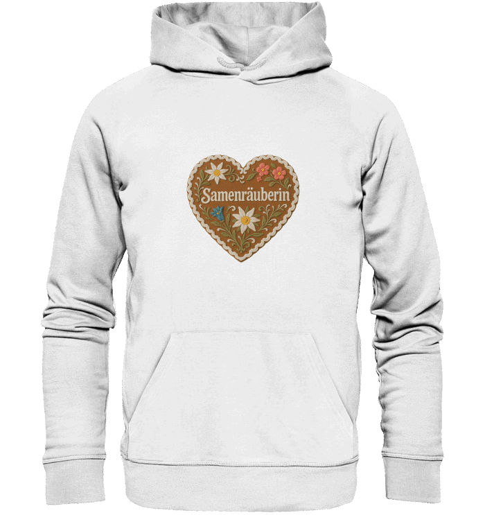Herz Samenräuberin - Organic Hoodie – Bild 3