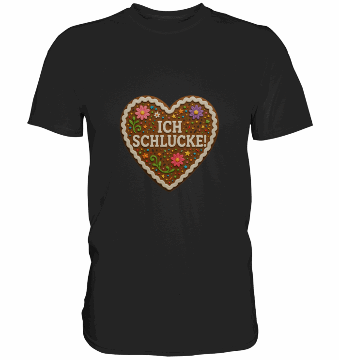 Herz Ich schlucke - Premium Classic T-Shirt – Bild 1