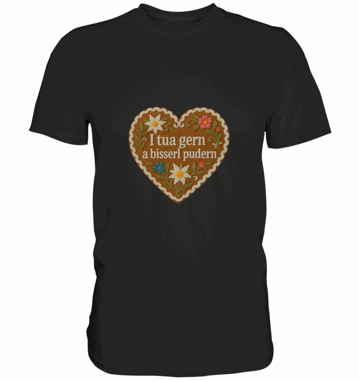 Herz Pudern - Premium Classic T-Shirt – Bild 1