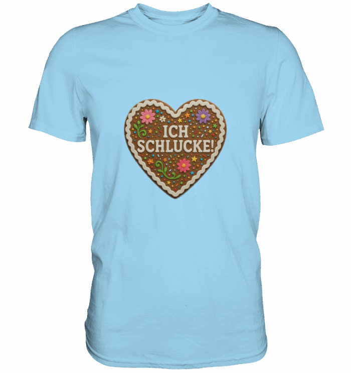 Herz Ich schlucke - Premium Classic T-Shirt – Bild 5