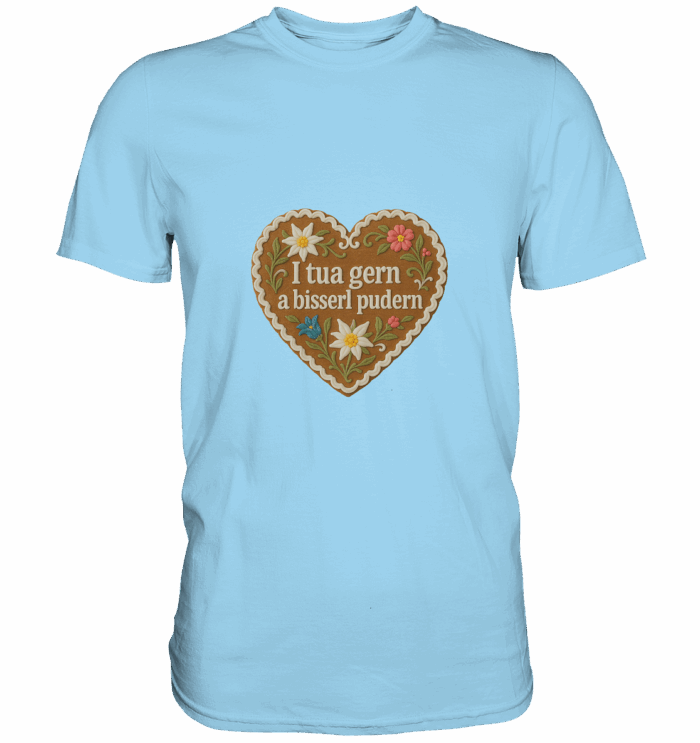 Herz Pudern - Premium Classic T-Shirt – Bild 5
