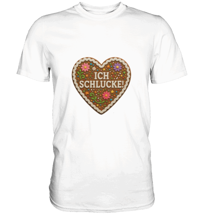 Herz Ich schlucke - Premium Classic T-Shirt – Bild 7