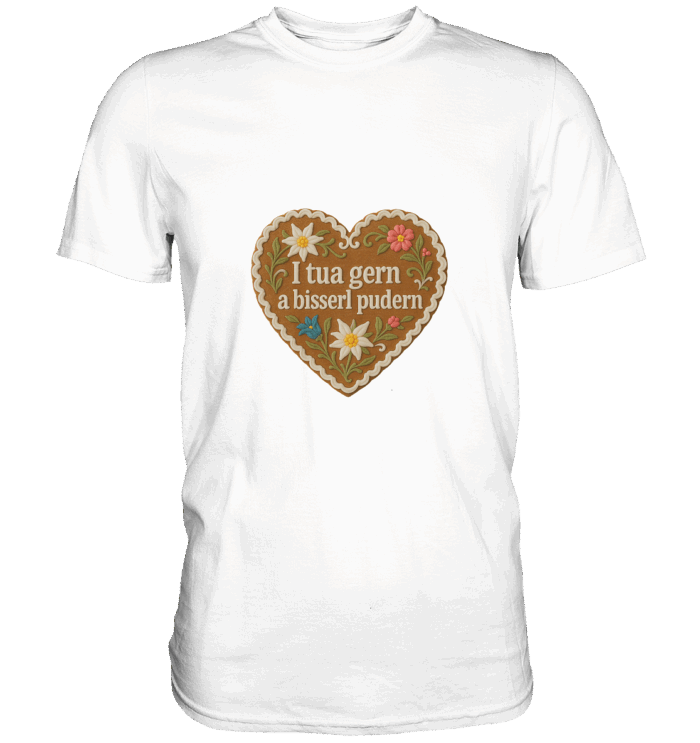 Herz Pudern - Premium Classic T-Shirt – Bild 7