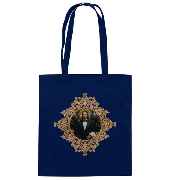 Jesus in Smoking - Organic Cotton Bag – Bild 3