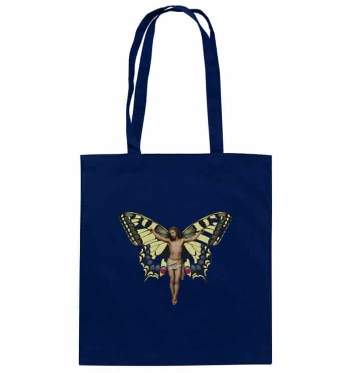 Jesus Butterfly 8 - Organic Cotton Bag – Bild 3