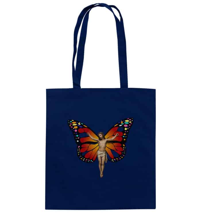 Jesus Butterfly 10 - Organic Cotton Bag – Bild 3