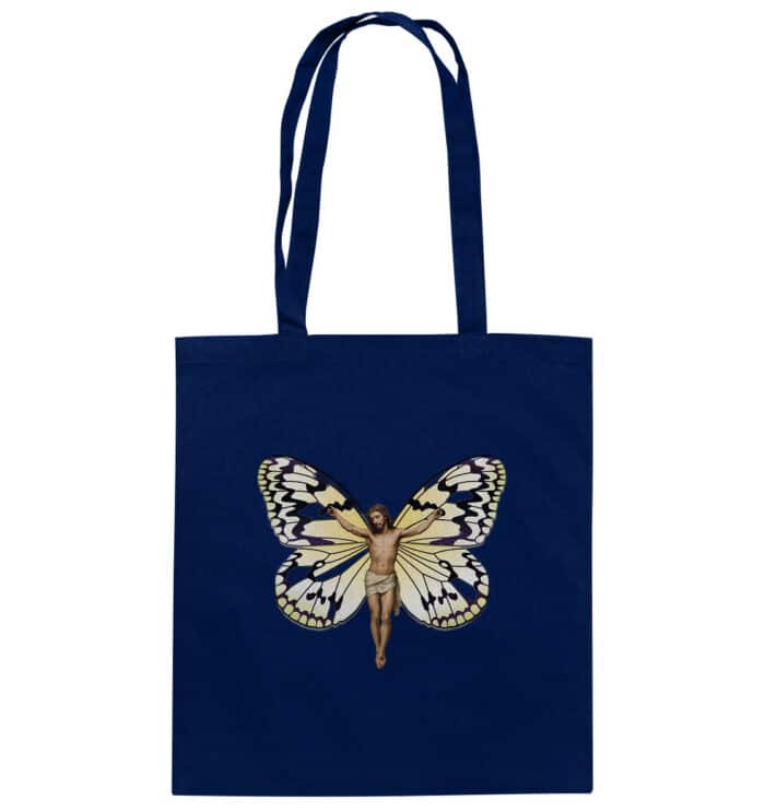 Jesus Butterfly 6 - Organic Cotton Bag – Bild 3