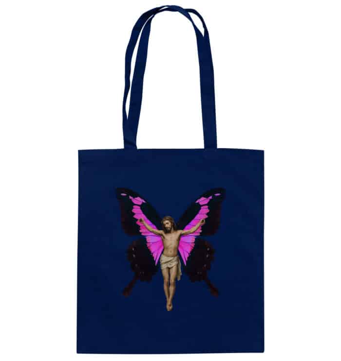 Jesus Butterfly 5 - Organic Cotton Bag – Bild 3