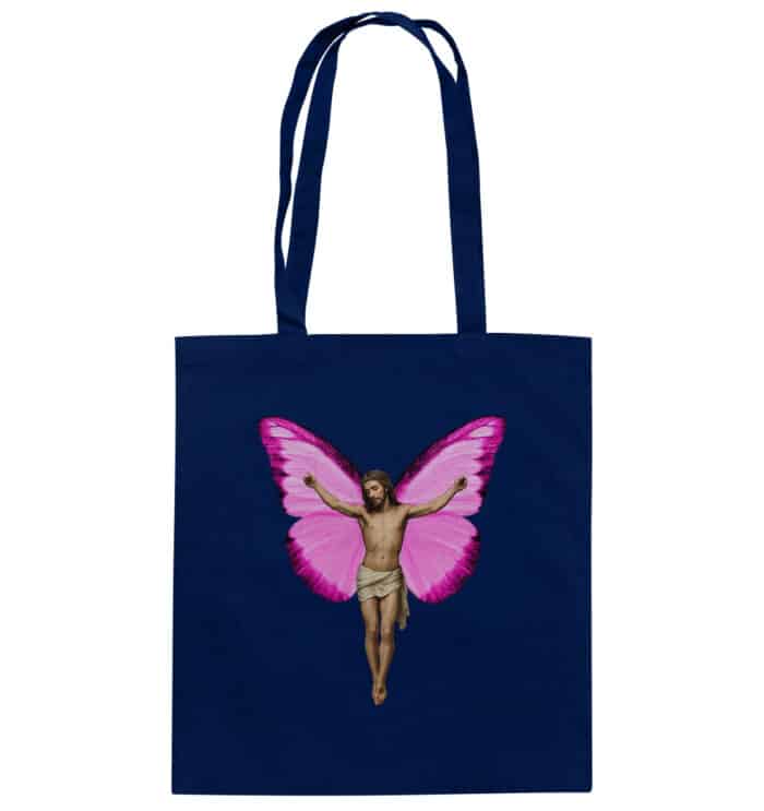 Jesus Butterfly 3 - Organic Cotton Bag – Bild 3