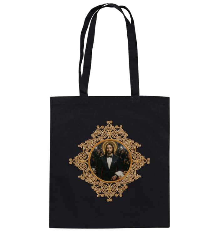 Jesus in Smoking - Organic Cotton Bag – Bild 1