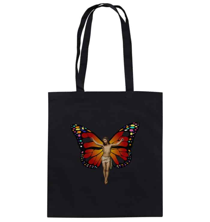 Jesus Butterfly 10 - Organic Cotton Bag – Bild 1