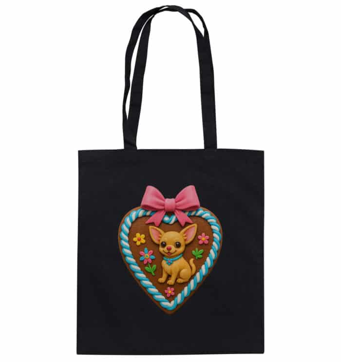 Lebkuchenherz Chihuahua - Organic Cotton Bag – Bild 1