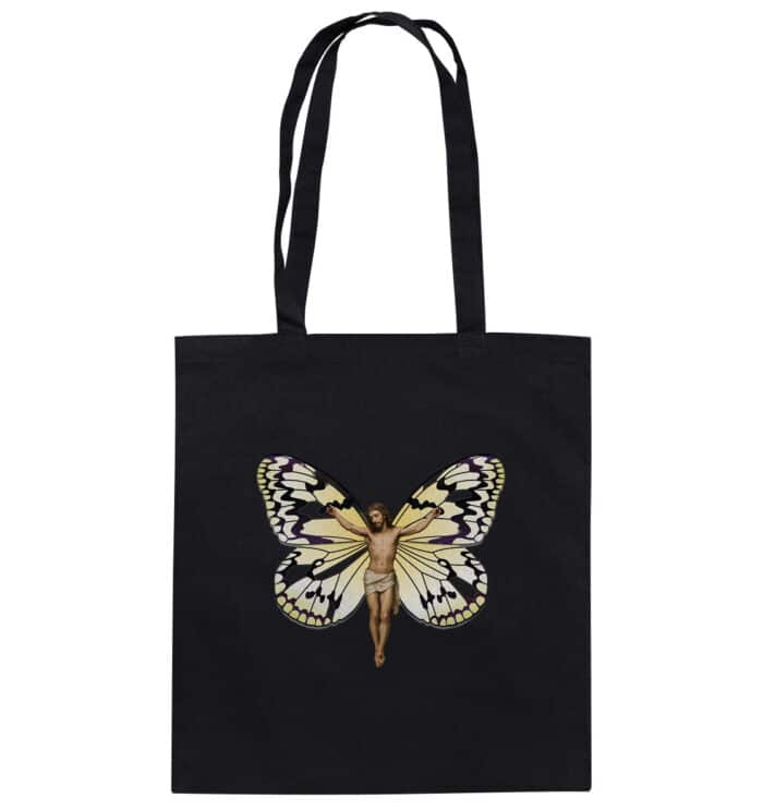 Jesus Butterfly 6 - Organic Cotton Bag – Bild 1